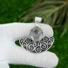 Friendship Day Deal Natural Solar Moss Agate Bezel Wife Pendant Sterling Silver