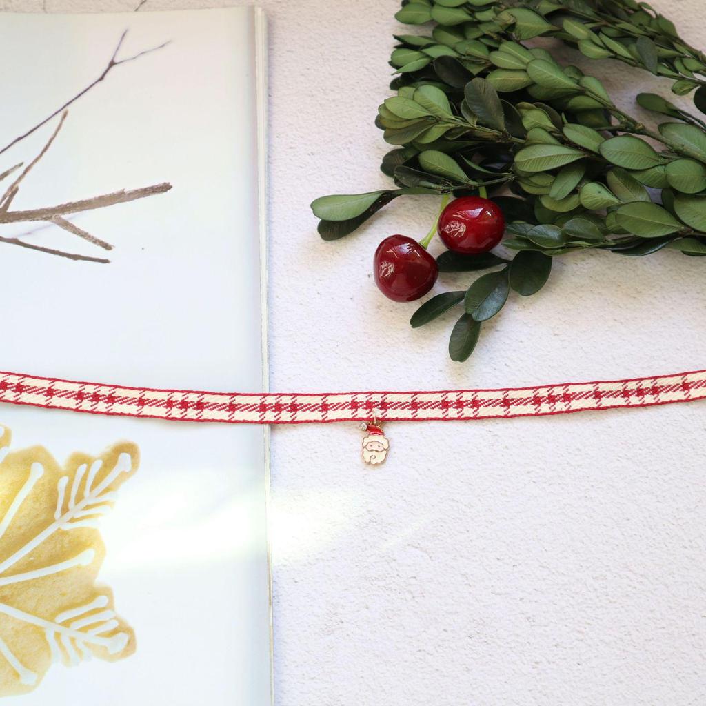 Elegant Christmas Velvet Choker with Cartoon Pendant Necklace