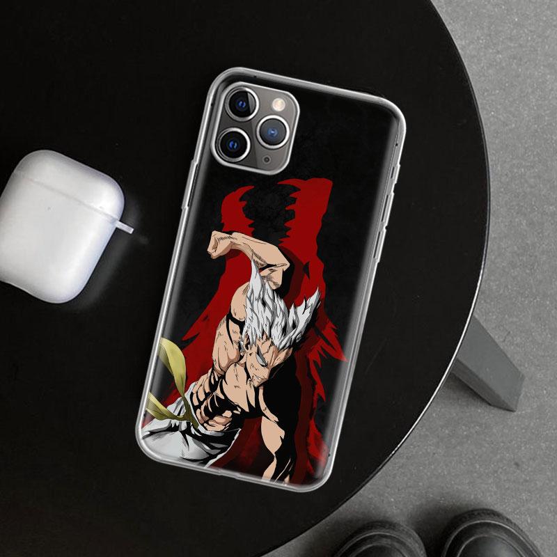 One P-Punch-Man Garou Phone Case Cover for iPhone 11 12 13 Mini 14 15 Plus 16 Pro Max 17 Air 7 8 + SE Art Customized Fundas 11 1