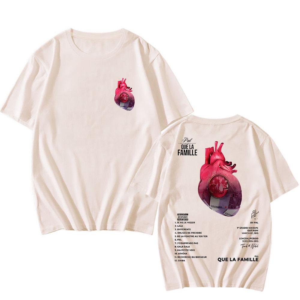 PNL Que La Famille T-Shirt Graphic Printing Fashion Casual Tee-shirt Unisex Vintage Cotton Tshirt Punk O-neck Clothing