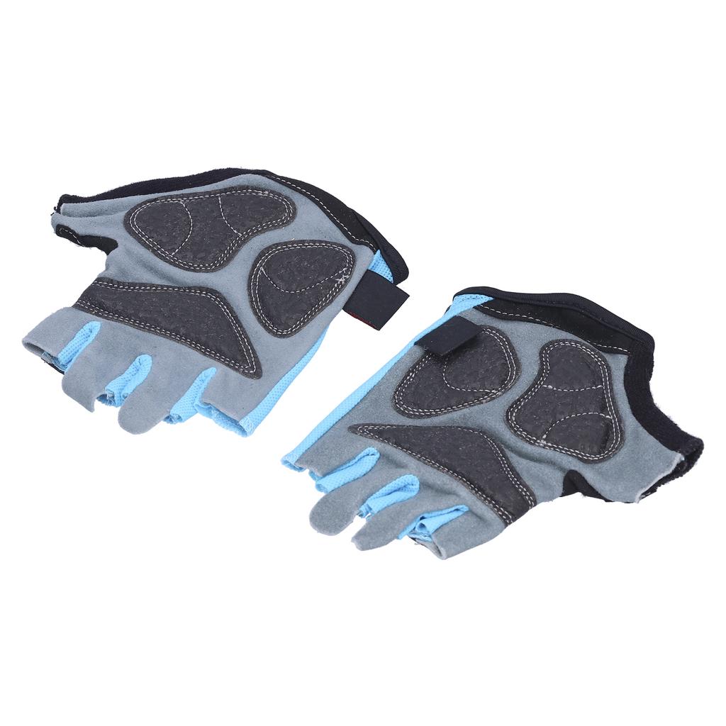 Half Finger Gloves NonSlip AntiWear Hands Protection for Gym Fitness Weight Lifting Rock Climbing L Size