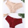 2pcs/lot Crossed Triangle Panties for Women's Sexy Lace Edge Pantie Mid Waist Bow Women Underwear