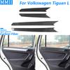 For Volkswagen Tiguan 2019 2020 2021 Carbon Fiber Inner Door Panel Decorative Cover Car Accessories Interior Decoration Sticker