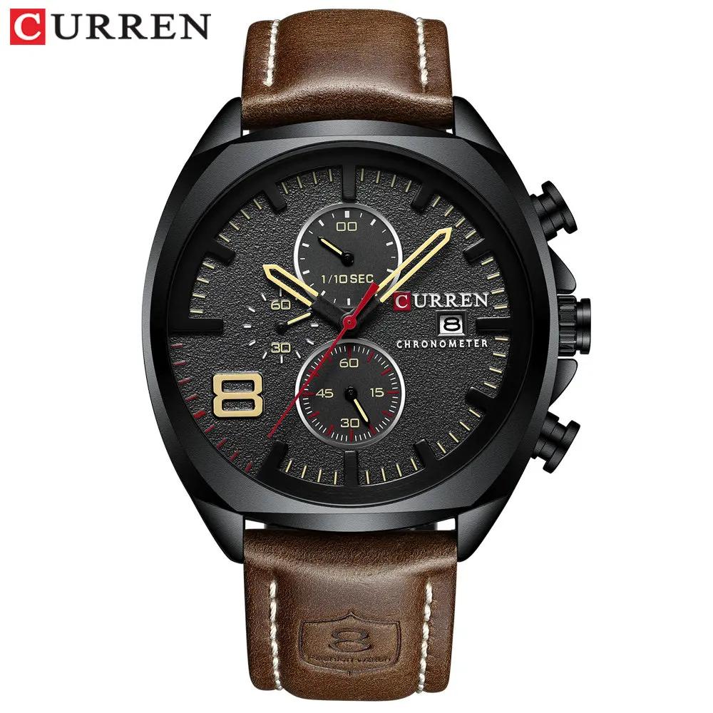CURREN Men Watch Luxury Wristwatch Quartz Wristwatches Fashion Leather Punk Style Mens Watches Relogio Masculino