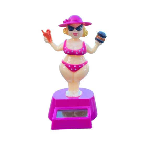 Solar Car Dashboard Decoration Cute Beach Girl Swing Ornament Couple Style Dancing Figure