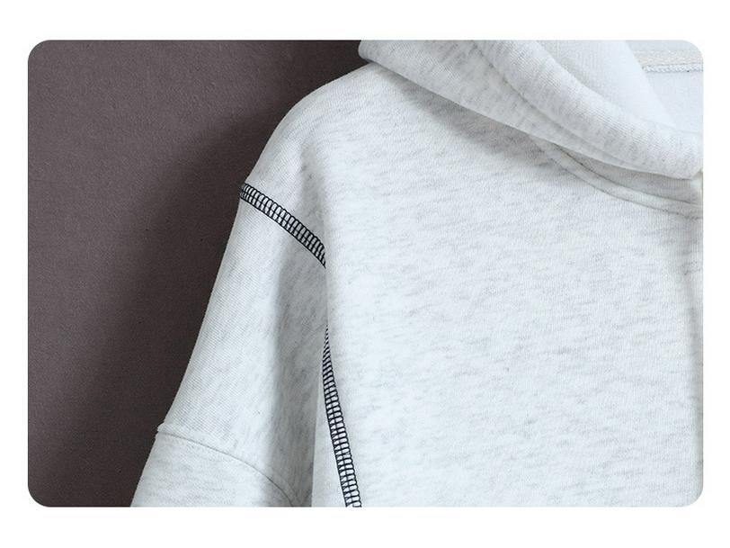 Jungen Fleece-gefütterter Kapuzenpullover für den Winter – Warme, trendige Oberbekleidung für Teenager