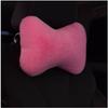 Car Plush Neck & Waist Pillow Set - Bone-Shaped Headrest Pair
