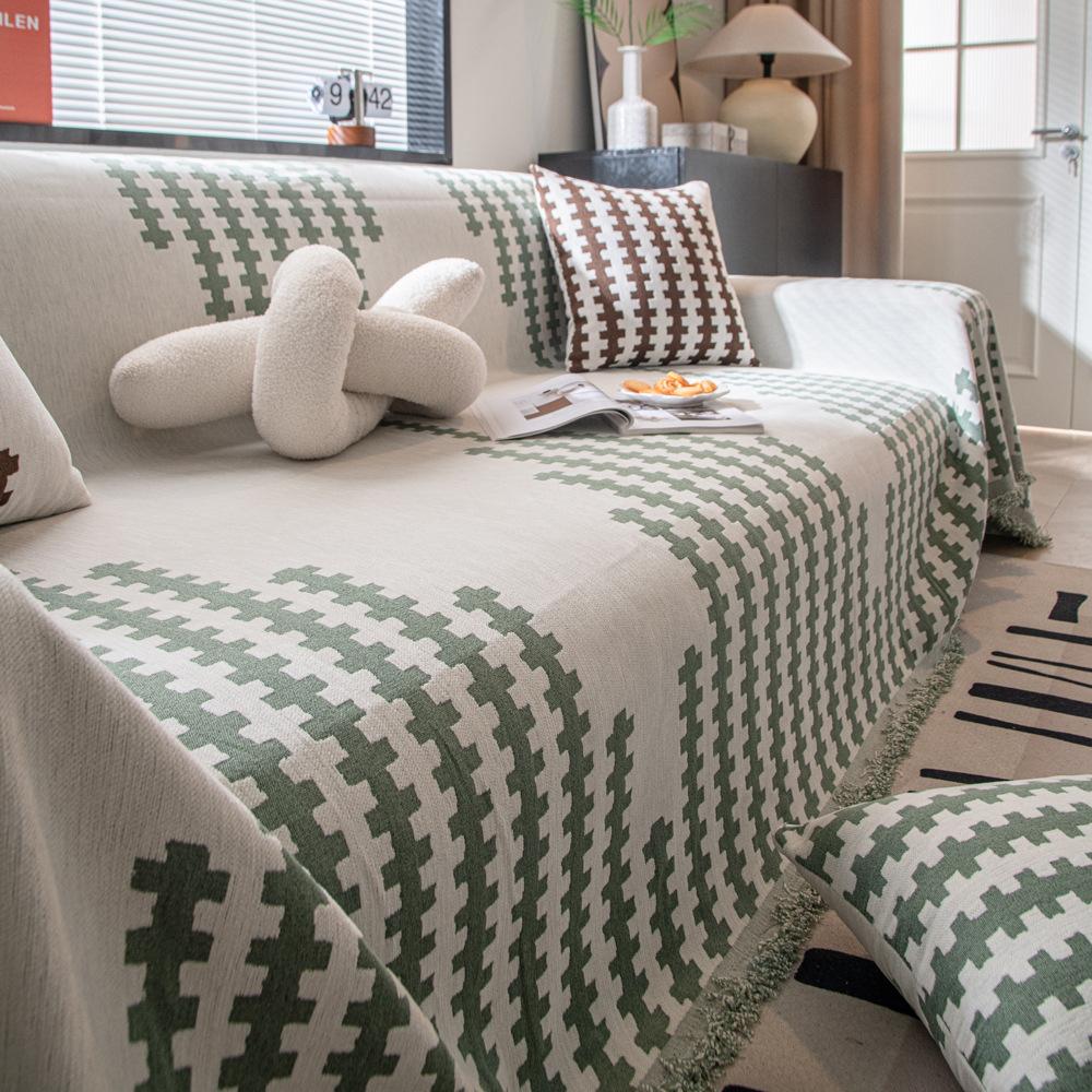 

Черно-белый высококачественный тканевый чехол для дивана Four Seasons, универсальное полотенце для дивана, полностью покрытый нескользящий чехол, чехол для подушки, одеяло 180X130