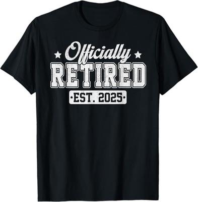 Vintage Offiziell im Ruhestand 2025 Lustiges Ruhestand 2025 Humor T-Shirt