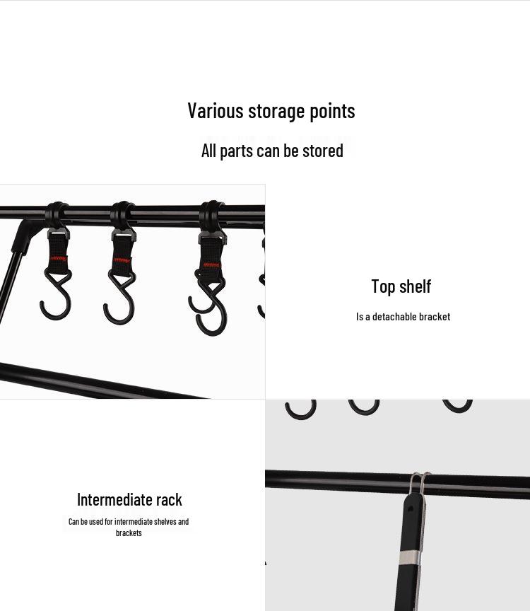 Tragbares mehrschichtiges Aluminium-Campingregal mit großer Kapazität und Stabilität