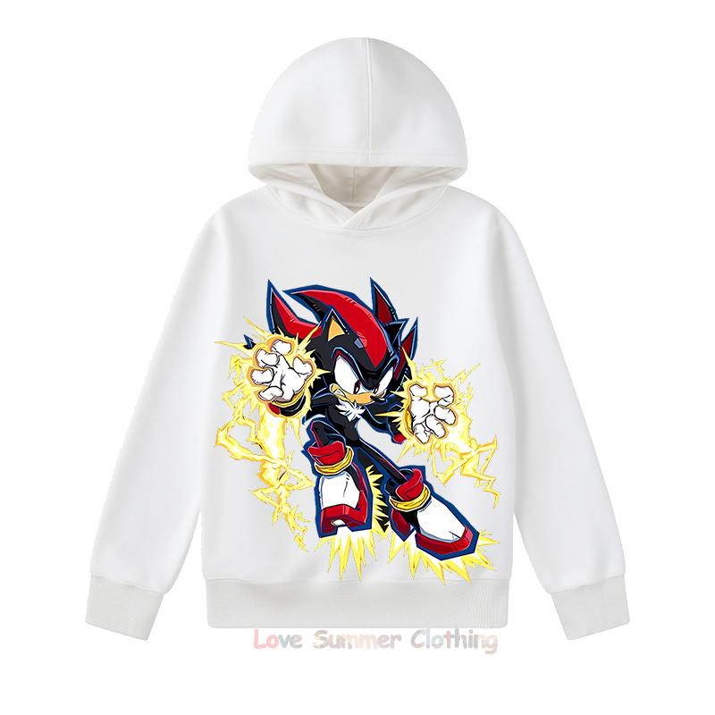 Shadow Casual Pullover Hoodie for Boys Age 4-14 Big Kids Sweatshirt Graphic Hedgehog HD Print Boys Pullover Unisex Girls Fall Hoodie Polyester