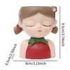 Cartoon Girl Planter Decorative Plant Pot for Office Cafe Outdoor Indoor