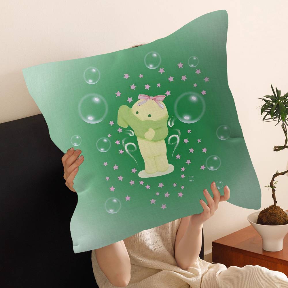 Cartoon Smiski Cushion Cover Pillowcase Upholstery Sofa Throw Pillow Home Decor Pillowcas