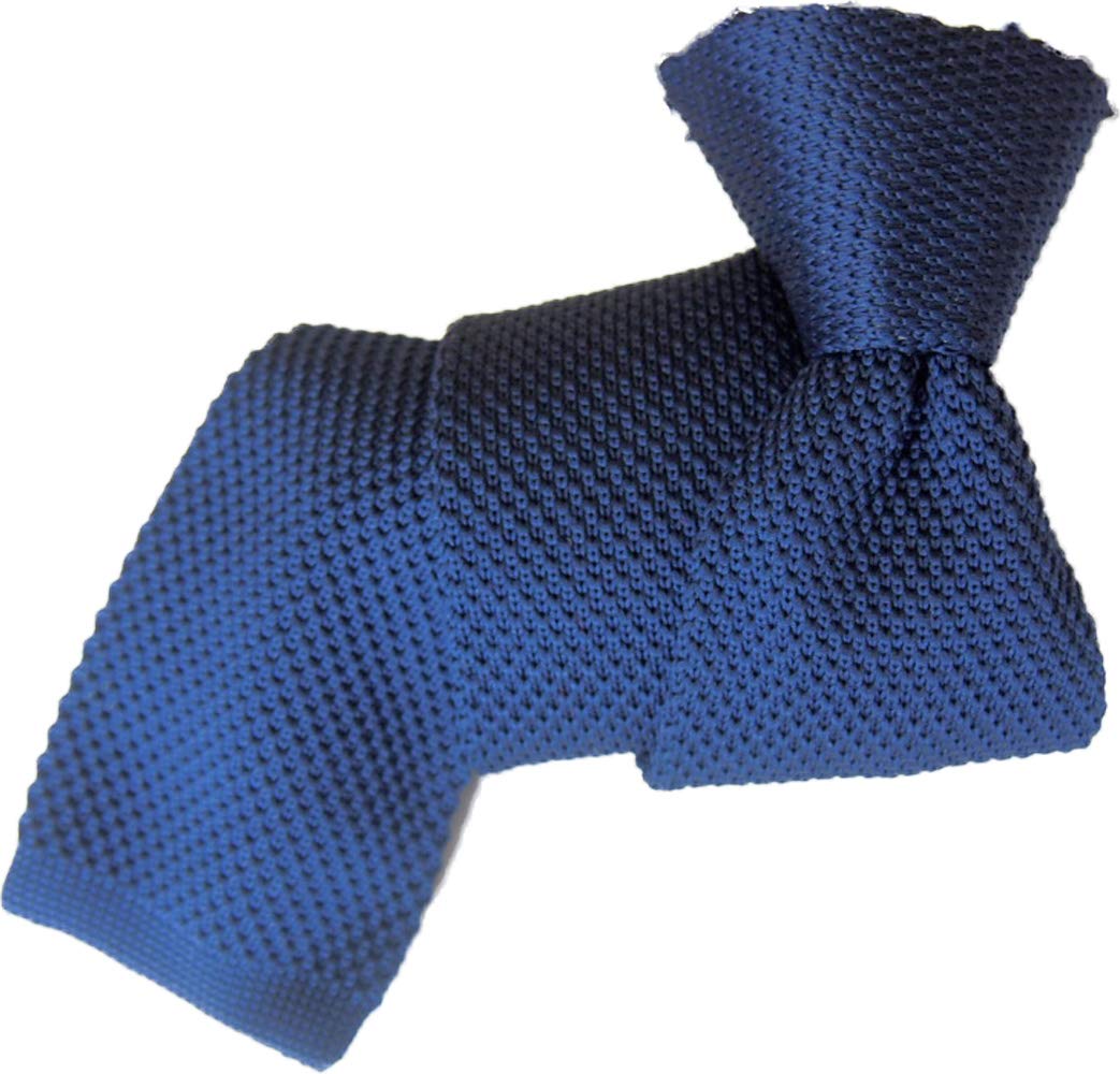 [Shikisai no Mise] One-touch Zipper Tie, Easy to Wear, Men s, Wedding, Business, Formal Occasions (Knit Tie, Blue)