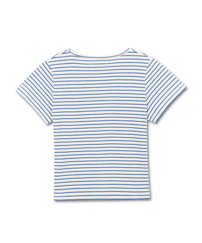 Michikoleondeonkosino Marine Stripe Crop Top Blue