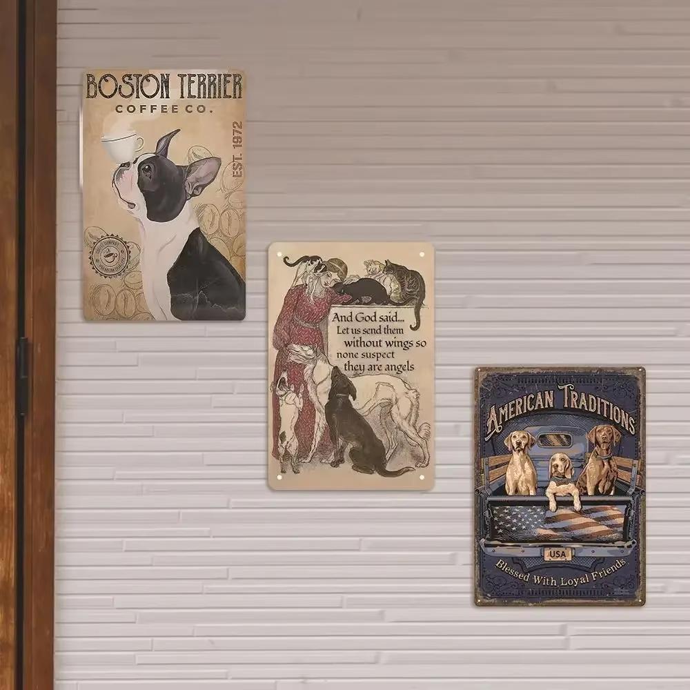 1PC Thick Metal Tin Sign-Corgi Dog Tin Sign -Novelty Posters,Home Decor Wall Art,Funny Signs for Home/Kitchen/Garage/Man Cave