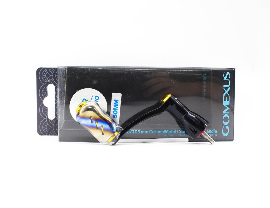 Poignée Tournante Gomexus Pour Shimano – Alu Noir 35 Mm – Bouton Titane 22 Mm – Neuf