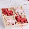 12pcs Christmas Tree Decorations Wooden Elk Pendant Hanging Ornaments