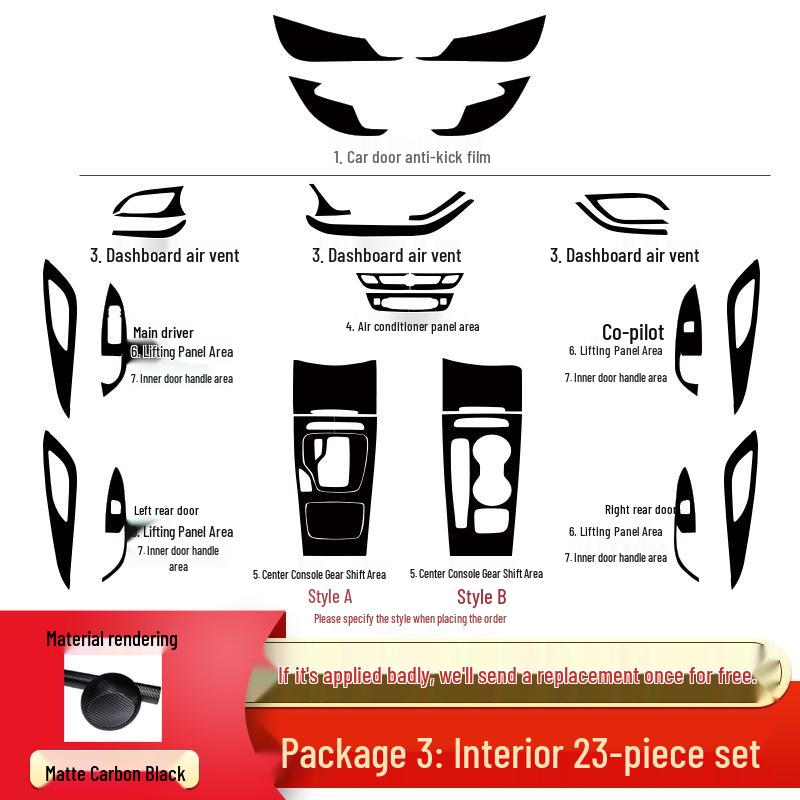 Buick Regal 2017-2021 Interior Anti-Kick Pads & Gear Decoration Stickers