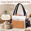 Large Capacity Crochet Yarn Storage Bag Multiple Pockets Craft Storage Yarn Bag Organizer Washable Corduroy Material