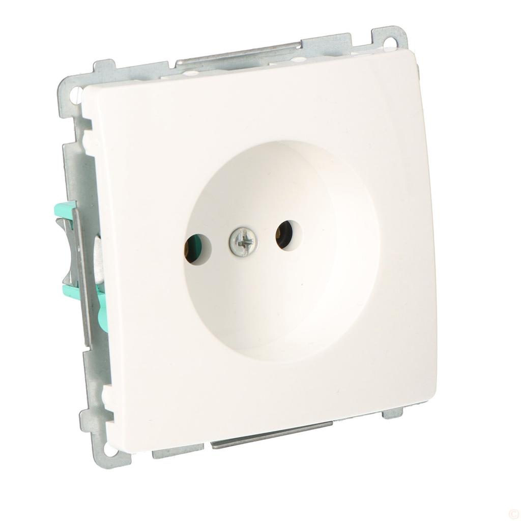 Single socket without grounding BMG1.01/11 Basic module white