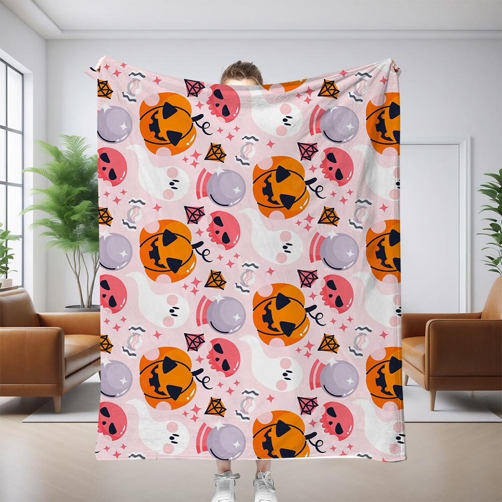 Halloween decorations Printed Blanket for Sofa Bed Travel Camping Living Room Office Conditioning Blanket for All Seasons Gifts