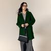 Gejin Women's Merino Wool Double-Faced Mid-Length Coat