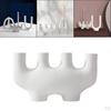 2 Pieces Abstract Ceramic Candle Holders Desktop Decoration Ornament for Yoga Gardens Spring