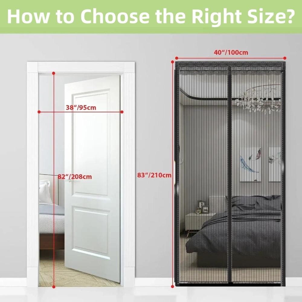 Magnetic Screen Door Net Anti Mosquito Household Ventilation Curtain Magnetic Net Automatic Closing Mesh For Kitchen Living Room
