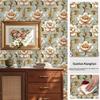 Premium Self-adhesive Wallpaper Flower Retro Pattern Wardrobe Cabinet Door Renovation Wallpaper Renovation Waterproof Furniture Sticker