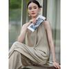 Advanced sleeveless vest, high waisted straight leg pants two-piece set, women's summer fashion temperament set
