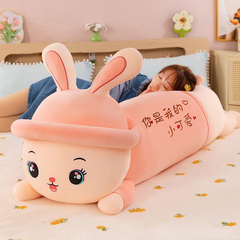 Large Plush Rabbit Hug & Sleep Pillow for Girls - Bedtime Companion Doll