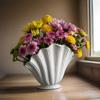 Creative Silicone Mould Shell Shape Concrete Flower Pots Moulds for Resin Planter Succulent Vase Pen Holder Crafting