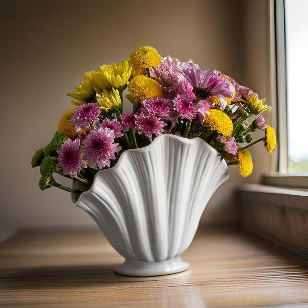 Creative Silicone Mould Shell Shape Concrete Flower Pots Moulds for Resin Planter Succulent Vase Pen Holder Crafting