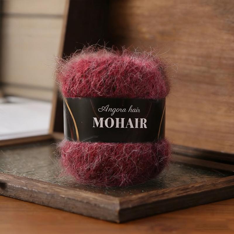 25g/Ball Soft Winter Hand Knitting Material DIY Alpaca Mare Fur Ball Warm Plush Chunky Mohair Yarn Scarf Luxury