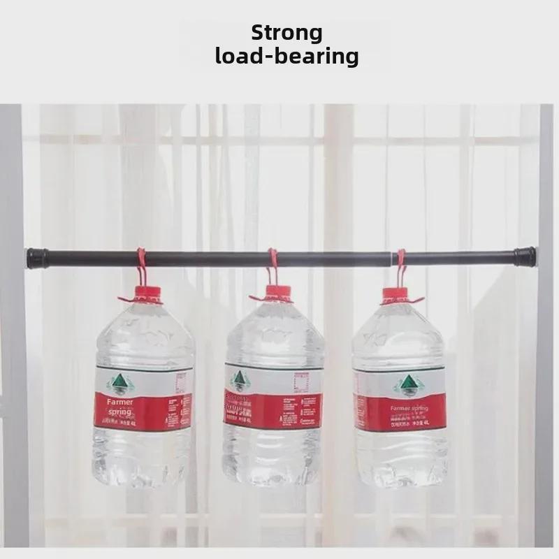 Telescopic Punch-Free Shower, Curtain, & Clothes Drying Rod for Bathroom, Balcony, Bedroom, or Wardrobe Support.