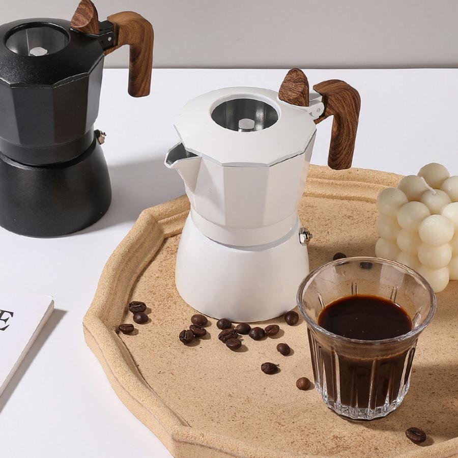 Upgraded Double-valve Moka Pot Double-valve Extraction Hollow Visual Espresso Pot Professional Home Cafe Outdoor CoffeeEquipment