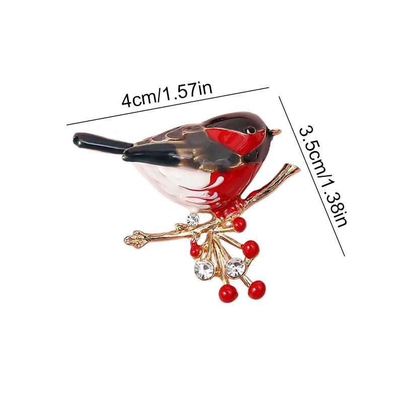 1PC Broche Accessoire Vêtement Minimaliste Émail Élégant Durable Minimaliste Polyvalent-Porter Oiseau Adapté au Quotidien 4x3.5cm