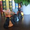 Resin Cat Statue Cute Halloween Black Cat Portable   Desktop