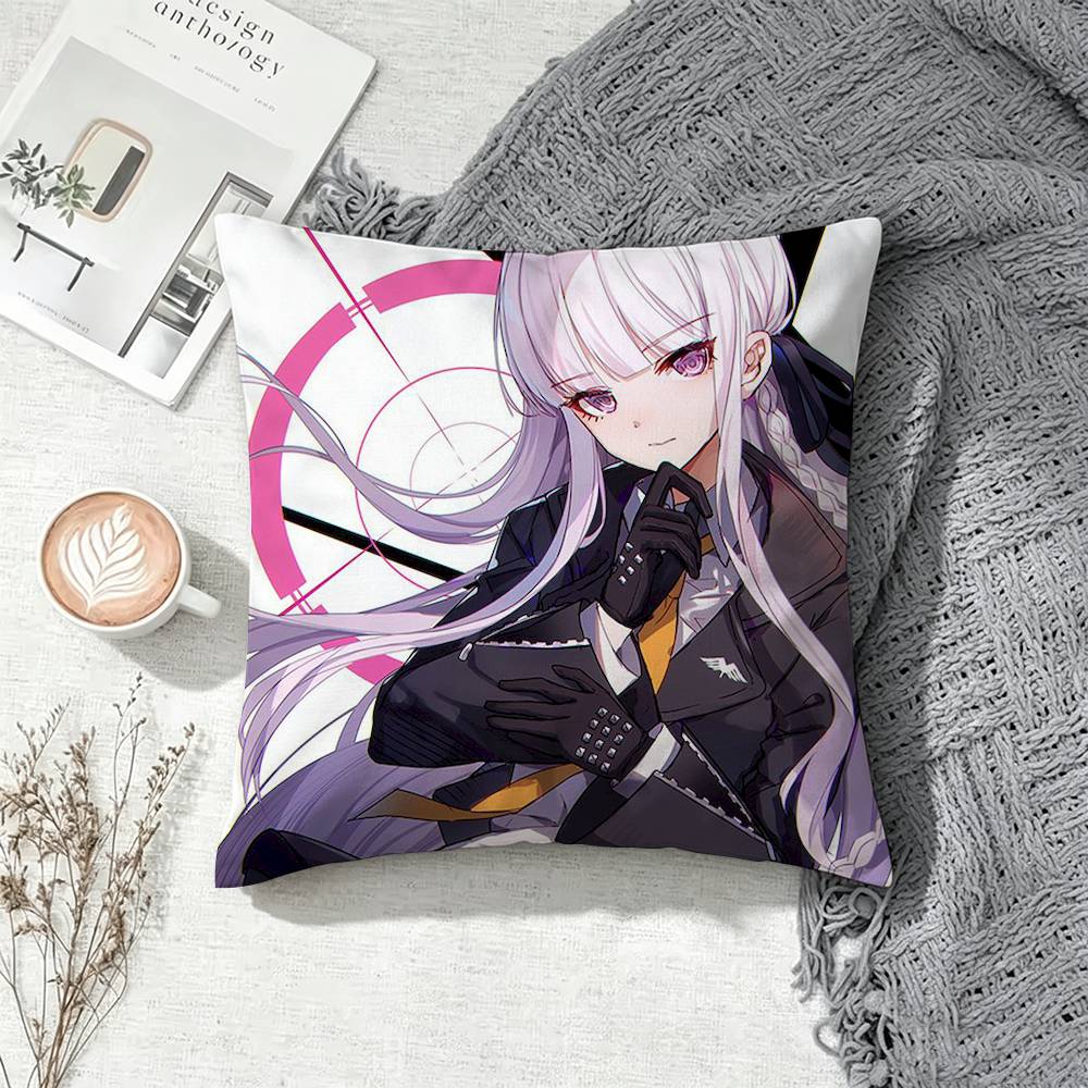 Danganronpa Kyoko Kirigiri Square Pillow Case Multi Sizes For Car Home Bedroom Decor Custom Valentine Gifts