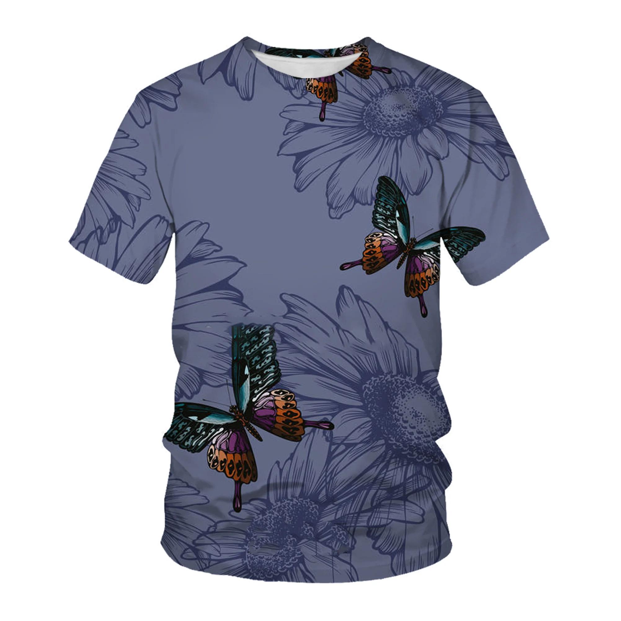 

Нові тенденції моди Літня чоловіча футболка з 3D-принтом, одяг з принтом комах, птахи, метелики, хараджуку, повсякденний одяг, топ унісекс 6XL зелений