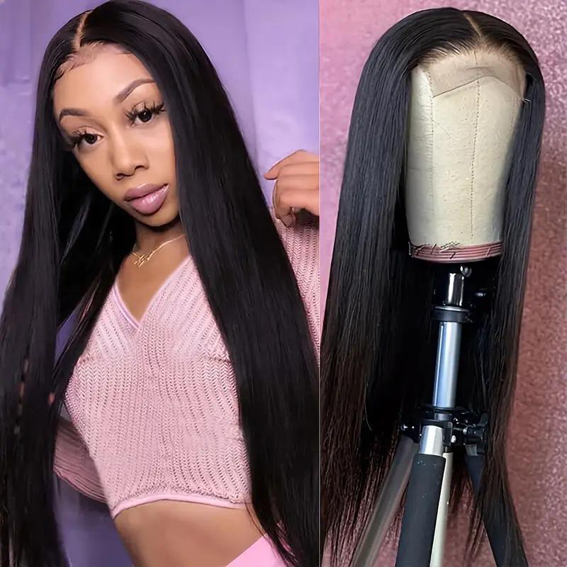 European & American Fashion Straight Hair Wig - Hot Selling Front Lace Middle Part Full Head Cover Available