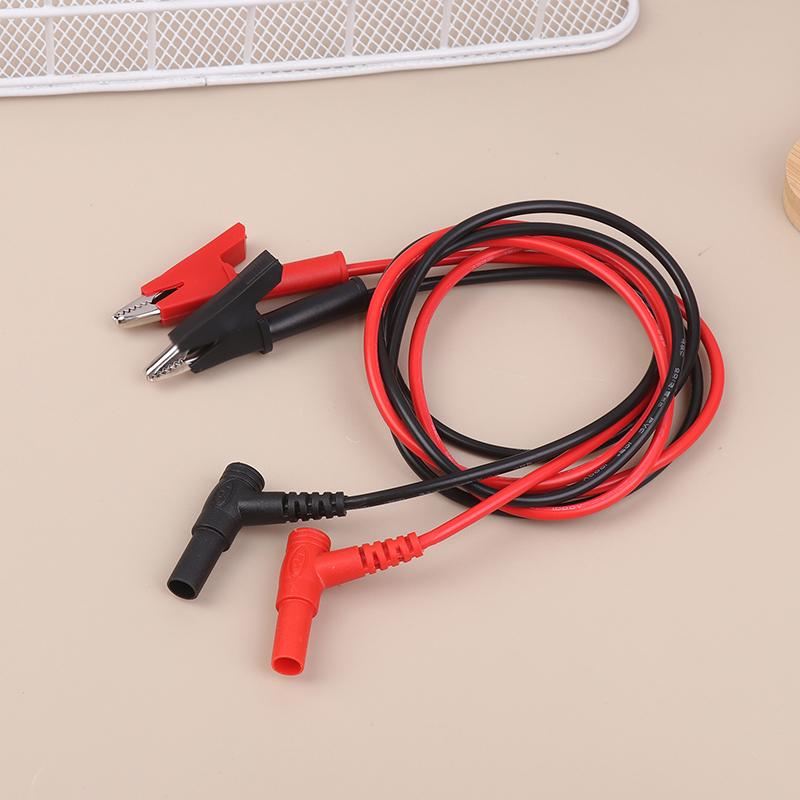 20A 90Cm Alligator Clip Til Bananstik Testkabel Ledning Forbinder Dobbelt Probe 4Mm Krokodillenæb Til Multimeter Måleværktøj