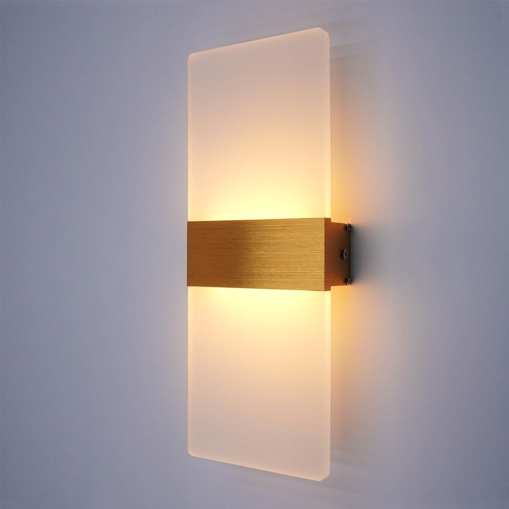 Modern Minimalist Wall Lamp, Indoor LED Wall Light, Aluminum Acrylic Hardwire, Bedroom Living Room Corridor Staircase Sconces