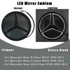 For Mercedes Benz W204 W245 X204 Class Front Grille Star Emblem Illuminated Logo Glossy Black and Chrome Silver Newest 3D Style BF1