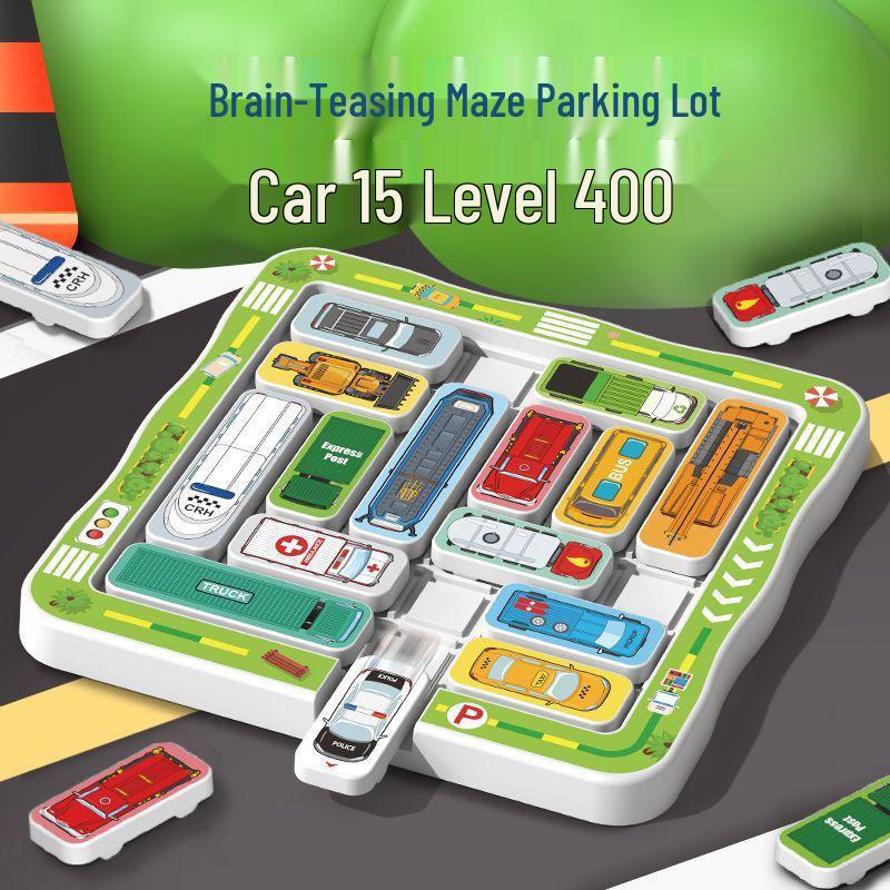 Cross-Border Car Maze Challenge: Non-Magnetic Huarong Road Puzzle - Educational Toy for Children's Cognitive Development