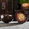 Cuptor chinezesc Schimbare ceașcă de ceai din ceramică Jianzhan, ceașcă de ceai cu glazură retro Temmoku, ceramică albastră, bol de ceai pentru acasă, ceai, cești master