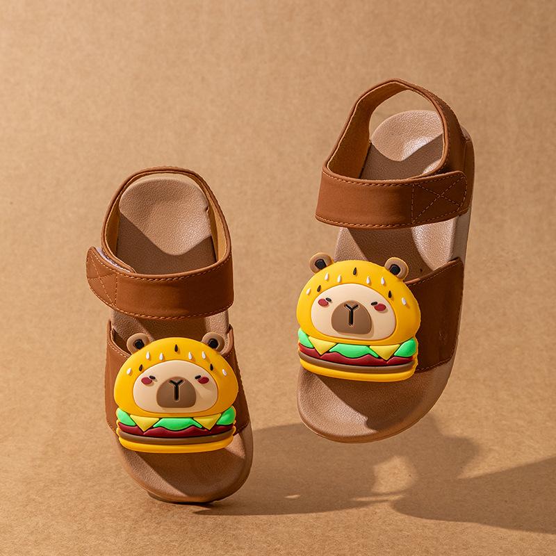 Kapibara children's cool slippers custom cartoon classmates outdoor soft sole non-slip and wear-resistant baby beach shoes