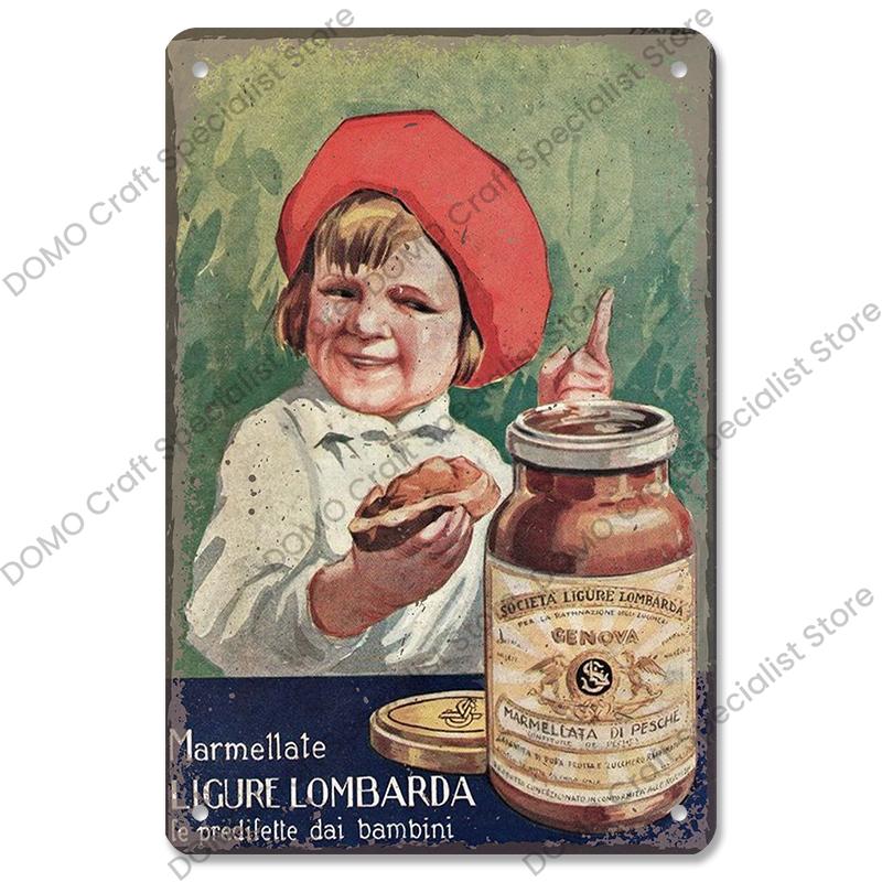 Chocolate Girl Poster Vintage Metal Plate Cartoon Ice Cream Strawbarry Metal Tin Signs Wall Decor Dessert House Bakery Kids Room