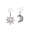 A Song of Ice and Fire Asymmetrical Sun, Moon, and Star Earrings